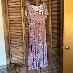 LulaRoe floral Riley dress